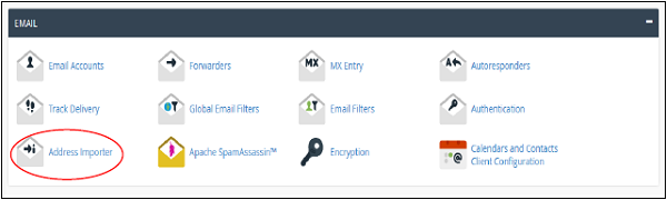 تنظیم Address Importer در سی پنل